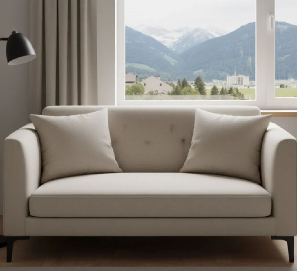 Dubai Penthouse Terrace Evening Ambiance Evening view of a luxury Dubai penthouse terrace with glowing ambient lighting and mirrored surfaces reflecting the Dubai skyline.