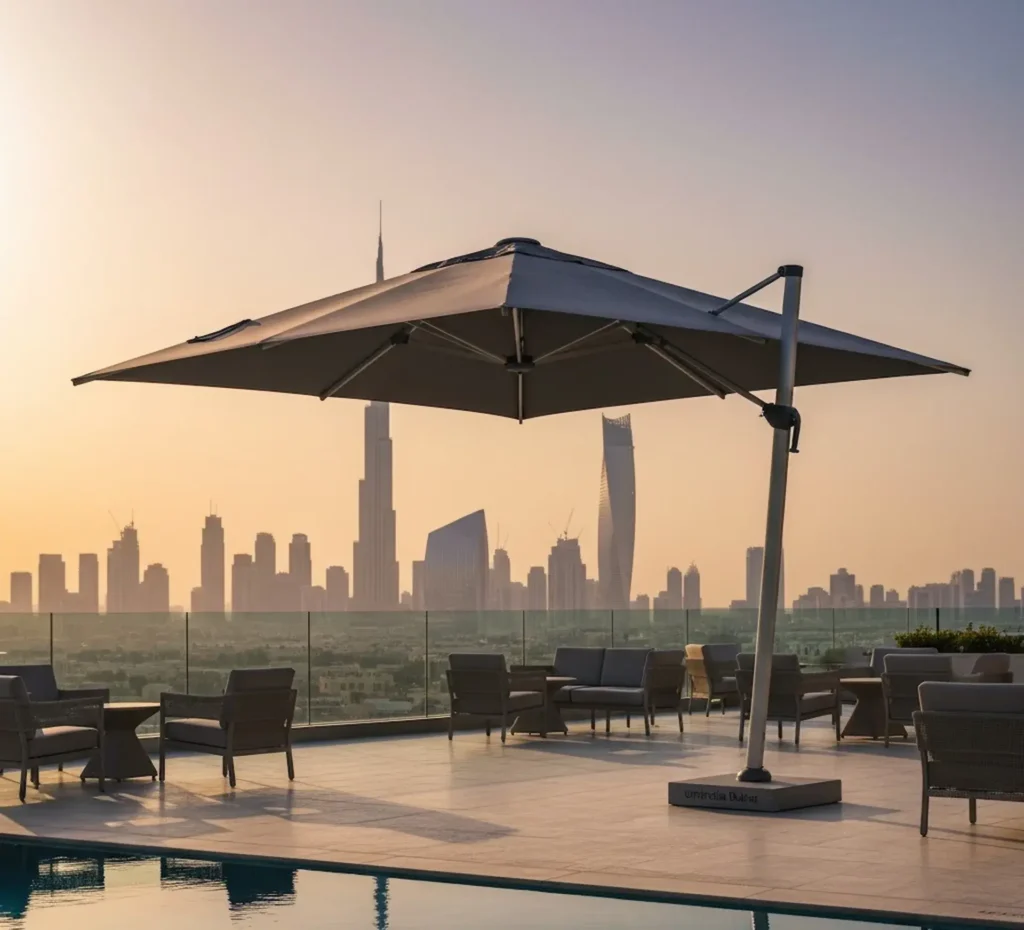 Luxury Garden Umbrella Dubai - Heavy Duty Wind Resistant Cantilever